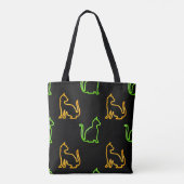 Tote Bag Motif sans couture avec catabstraction, animal, ar (Dos)