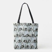 Tote Bag Motif sans couture avec des pingouins mignons (Dos)