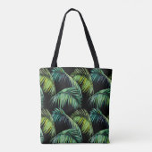 Tote Bag Motif sans couture avec feuilles de palmiers tropi (Dos)