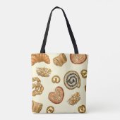 Tote Bag Motif sans couture avec produit de boulangerie (Dos)