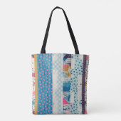 Tote Bag Motif sans couture, carreaux patchwork. (Dos)