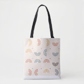 Tote Bag Motif sans couture d'arche de Boho Rainbow (Devant)