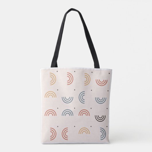 Tote Bag Motif sans couture d'arche de Boho Rainbow (Dos)