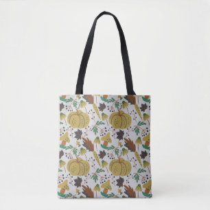 Tote Bag Motif sans couture de citrouilles tropicaux et car