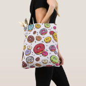 Tote Bag Motif sans couture de donuts (De près)