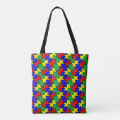 Tote Bag Motif sans couture de puzzle (Dos)
