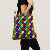 Tote Bag Motif sans couture de puzzle (De près)
