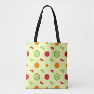 Tote Bag Motif sans couture de tranche d'orange