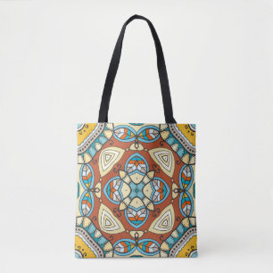 Tote Bag Motif sans couture dessinée à la main. Coloré a