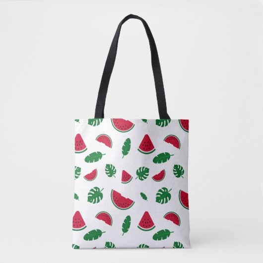 Tote Bag Motif sans couture d'été de pastèque tropicale (Devant)