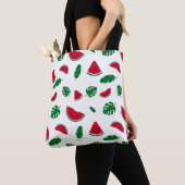 Tote Bag Motif sans couture d'été de pastèque tropicale (De près)