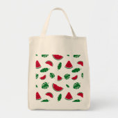 Tote Bag Motif sans couture d'été de pastèque tropicale (Devant)