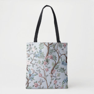 Tote Bag Motif sans couture en style chinoiserie avec pivoi