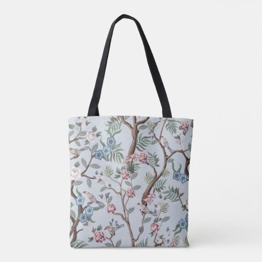 Tote Bag Motif sans couture en style chinoiserie avec pivoi (Dos)
