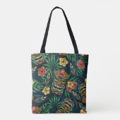 Tote Bag Motif sans couture Hawaiian tropical avec t (Dos)