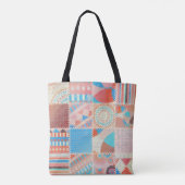 Tote Bag Motif sans couture. Imitation d'un motif de patchw (Dos)