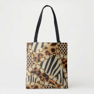 Tote Bag Motif sans couture Leopard Poster de animal