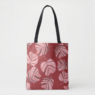Tote Bag Motif sans faille créative avec feuilles tropicaux