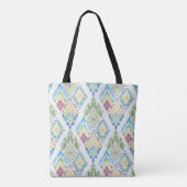 Tote Bag Motif sans fil Ikat Floral (Dos)