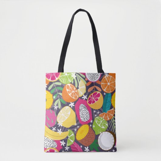 Tote Bag Motif sans soudure, collection de tropi exotiques (Devant)