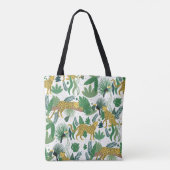Tote Bag motif sans soudure de léopards dans la jungle. Mét (Dos)