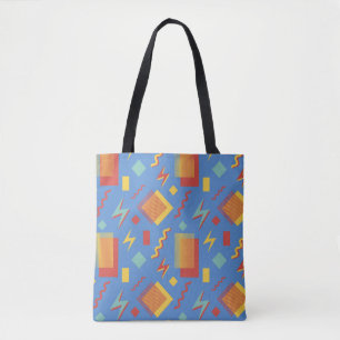 Tote Bag motif sans soudure des années 90. Arrière - plan d