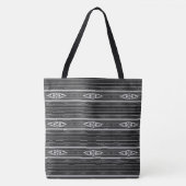 Tote Bag Motif sape mexicain dans les tons gris (Devant)