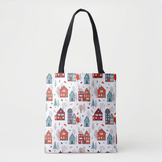 Tote Bag Motif scandinave d'art populaire de Chambre (Devant)
