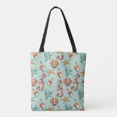 Tote Bag Motif Seahorse et Seashell (Dos)