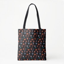Motif simple à fleurs noires