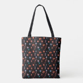 Tote Bag Motif simple à fleurs noires (Dos)