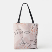 Tote Bag Motif simple et élégant avec une seule ligne (Dos)