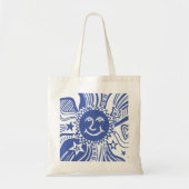 Tote Bag Motif Soleil Personnalisé  (Devant)