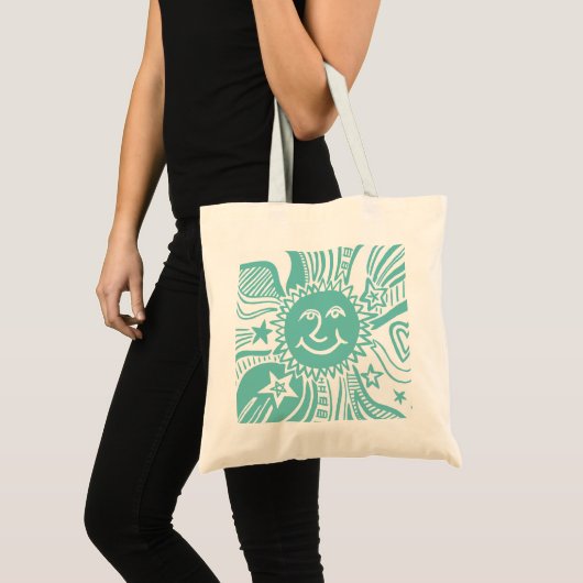 Tote Bag Motif Soleil Personnalisé  (Devant (produit))