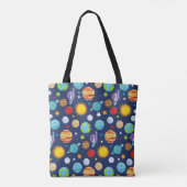 Tote Bag Motif spatial, Planètes, Étoiles, Cosmos, Galaxie (Dos)