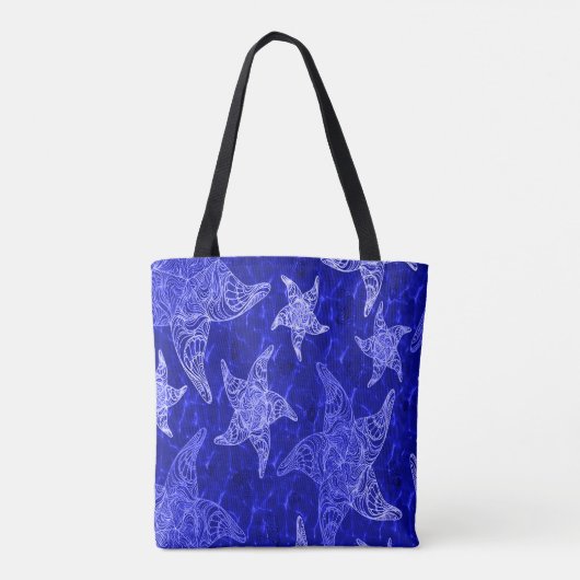 Tote Bag Motif Starfish bleu (Dos)