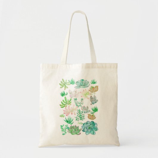 Tote Bag motif succulent bontanique (Devant)
