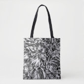 Tote Bag Motif succulent noir et blanc moderne chic de (Devant)