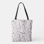 Tote Bag Motif Sucre de canne Brown et blanc (Dos)