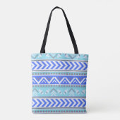 Tote Bag Motif sud-ouest bleu aztèque (Dos)