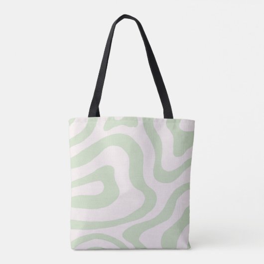 Tote Bag Motif Super à bande verte Sage Green (Dos)