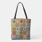 Tote Bag Motif Talavera. Un patchwork indien. Nom turc (Dos)