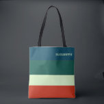 Tote Bag Motif tendance à rayures personnalisées<br><div class="desc">Sac fourre-tout personnalisé,  un accessoire chic et polyvalent au design rayé moderne,  Motif tendance Stripes. Customisez avec un nom ou des initiales pour une touche unique et élégante. Idéal pour un usage quotidien,  pour faire du shopping ou pour donner un cadeau.</div>