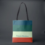 Tote Bag Motif tendance à rayures personnalisées<br><div class="desc">Sac fourre-tout personnalisé,  un accessoire chic et polyvalent au design rayé moderne,  Motif tendance Stripes. Customisez avec un nom ou des initiales pour une touche unique et élégante. Idéal pour un usage quotidien,  pour faire du shopping ou pour donner un cadeau.</div>