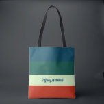 Tote Bag Motif tendance à rayures personnalisées<br><div class="desc">Sac fourre-tout personnalisé,  un accessoire chic et polyvalent au design rayé moderne,  Motif tendance Stripes. Customisez avec un nom ou des initiales pour une touche unique et élégante. Idéal pour un usage quotidien,  pour faire du shopping ou pour donner un cadeau.</div>