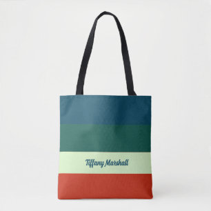 Tote Bag Motif tendance à rayures personnalisées