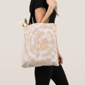 Tote Bag Motif Tie Dye Orange Monogramme Féminin (De près)