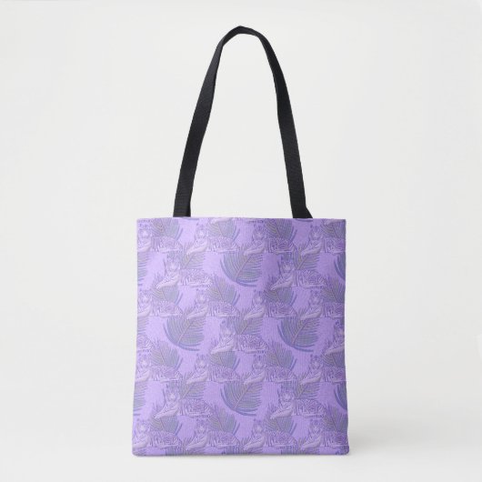 Tote Bag Motif Tigre Violet (Devant)