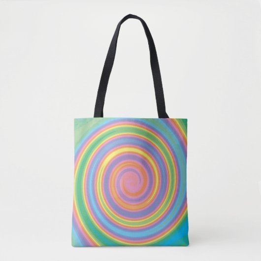 Tote Bag Motif tourbillon coloré (Devant)