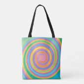 Tote Bag Motif tourbillon coloré (Dos)
